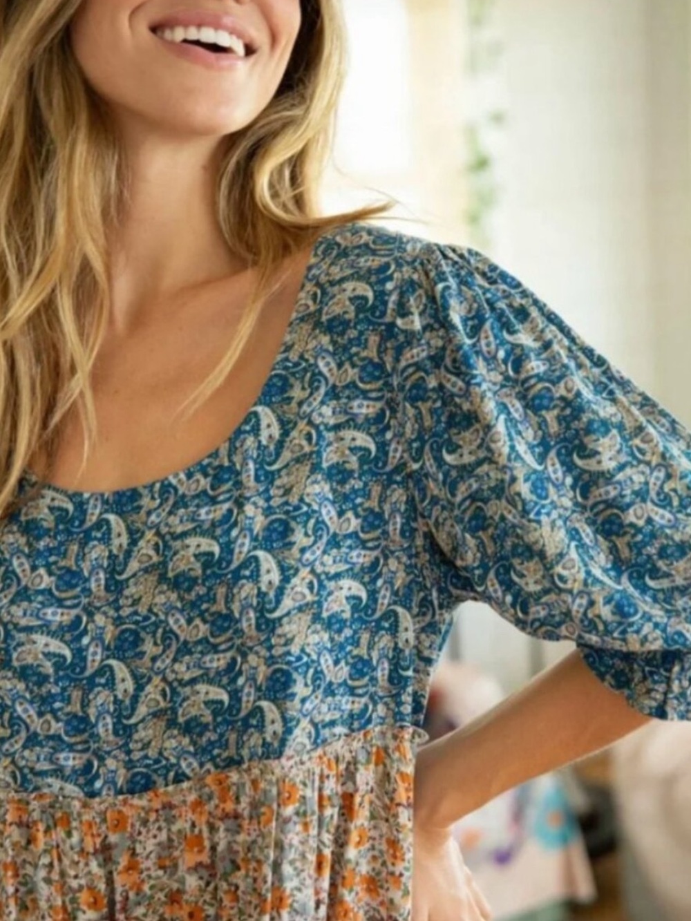 Natural Life Collette Floral Tiered Maxi Dress - Picture 3 of 7